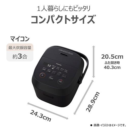 東芝(TOSHIBA) RC-5AMX-K ブラック マイコン炊飯器 3合炊き : 特価COM