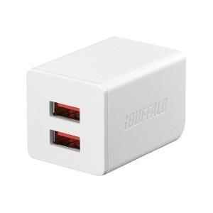 バッファロー(BUFFALO) BSMPA2402P2WH AC-USB 2.4A 自動判別USBx2 ホワイト｜tokka