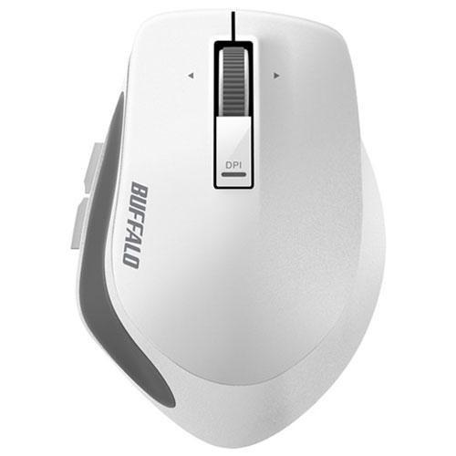 バッファロー(BUFFALO) Premium Fit Mサイズ BSMBB500MWH(ホワイト) ワイヤレスBlueLEDマウス Bluetooth接続 5ボタン｜tokka