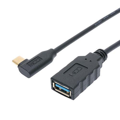 ミヨシ USA-10G2C/LL USB変換ケーブル USB A - Type-C オス L型