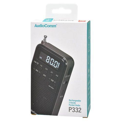 オーム電機(OHM) RAD-P332N-K(ブラック) AudioComm 2バンド オーム電機(OHM) RAD-P332N-K(ブラック) AudioComm 2バンド