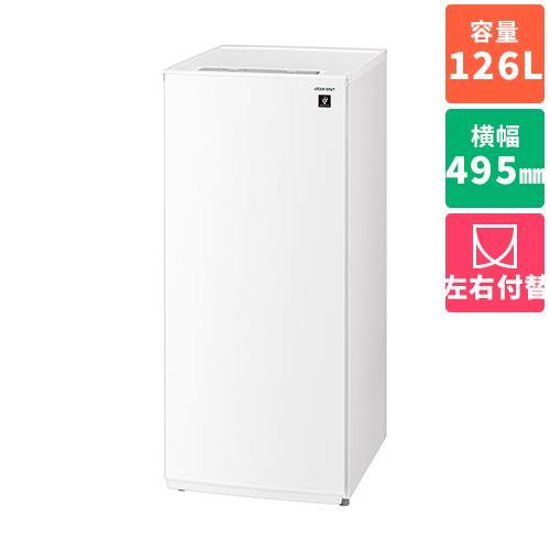SHARP ホワイト冷蔵庫 冷凍室付き シャープ(SHARP) FJ-HF13H-W スノーホワイト 1ドア冷凍庫 つけかえ