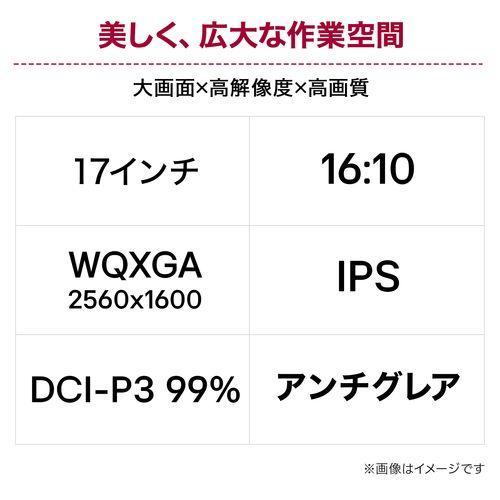LGエレクトロニクス(LG) 17MT70 LG gram +view 17 17型 WQXGAモバイルモニター_2