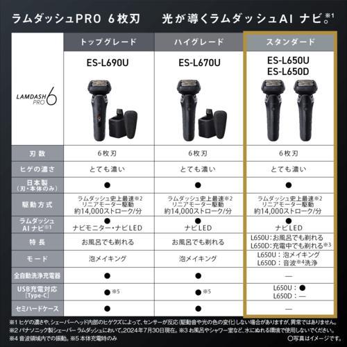 Panasonic（パナソニック） 【長期保証付】 ES-L650D-K メンズ