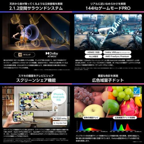 【設置＋長期保証】ハイセンス(Hisense) 55YR8U 55V型 4K MiniLED液晶テレビ_7