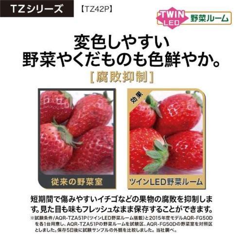 【標準設置料金込】【長期5年保証付】冷蔵庫 400L以上 アクア 420L 4ドア AQR-TZ42P-S サテンシルバー 観音開き 幅700mm｜tokka｜13