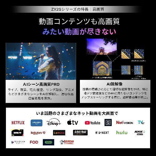 【標準設置料金込】REGZA(レグザ) 75ZX2S 75V型 4K RGB miniLED液晶テレビ ZX2Sシリーズ_5