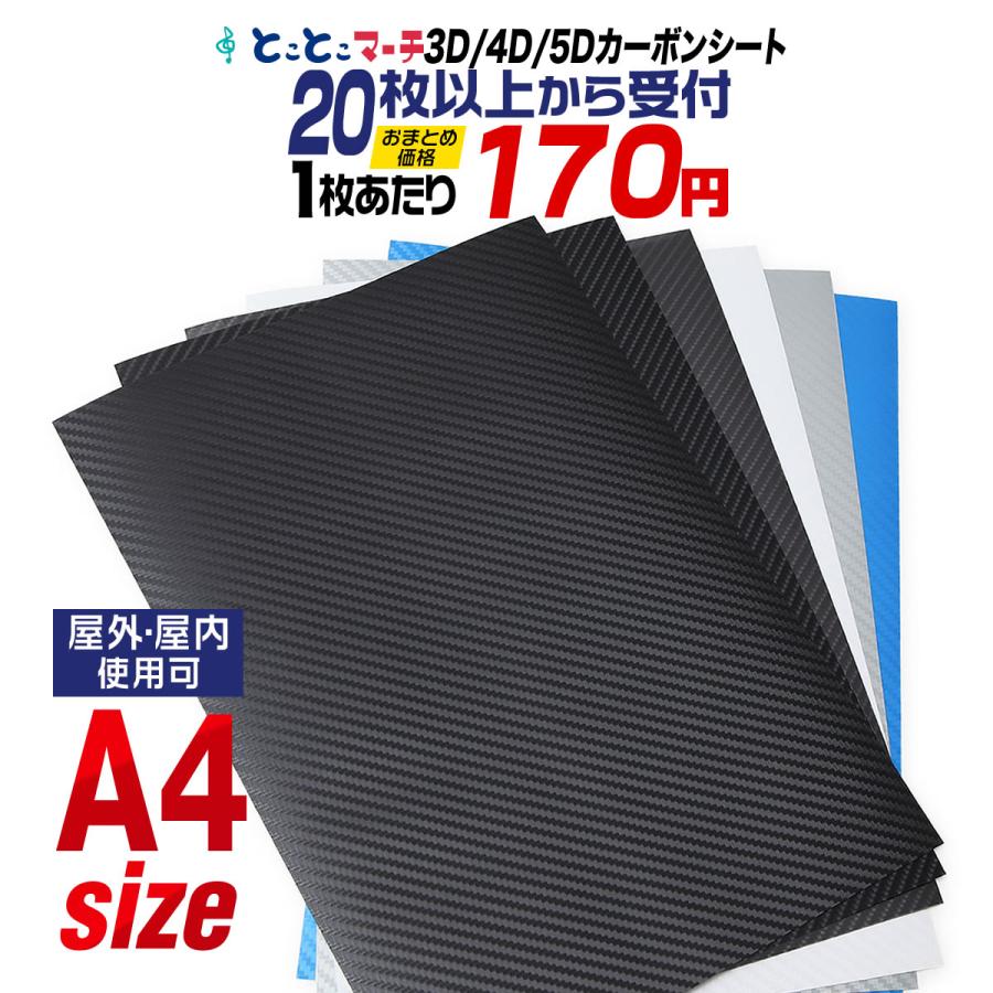 セット割20 A4サイズ 約21cm×約30cm 3D 4D 5D カーボンシート カーボン