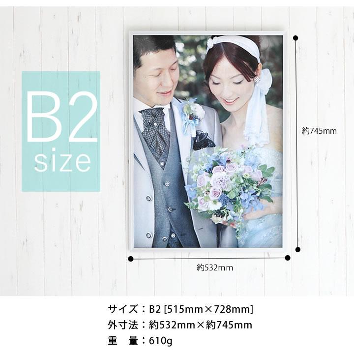 B2サイズ 515×728mm 額縁 ポスターフレーム パネル 軽くて安価、安全