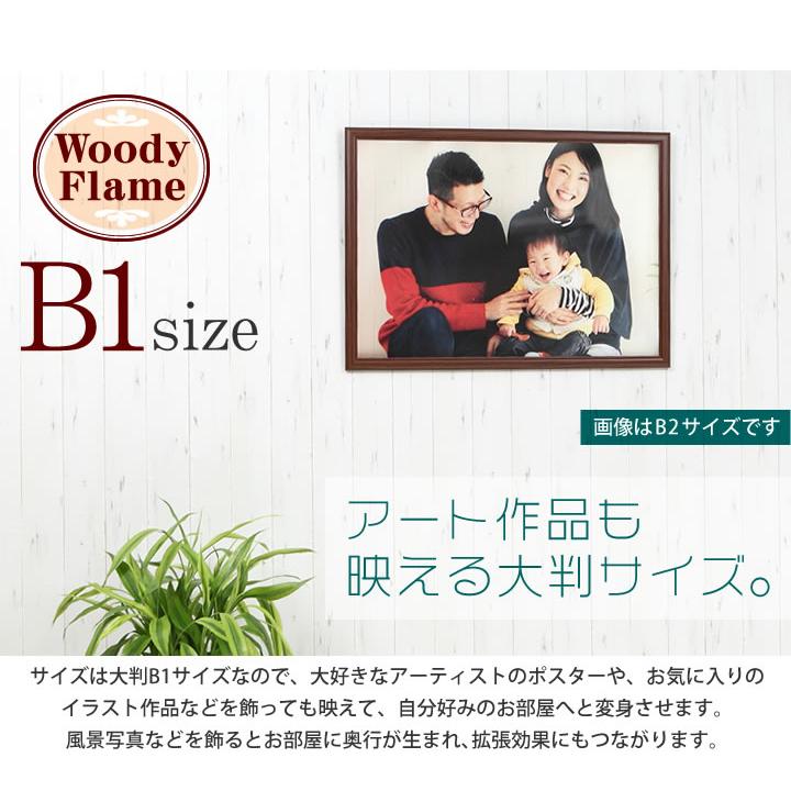 B1サイズ 728×1030mm 額縁 ポスターフレーム パネル やわらかい曲線の