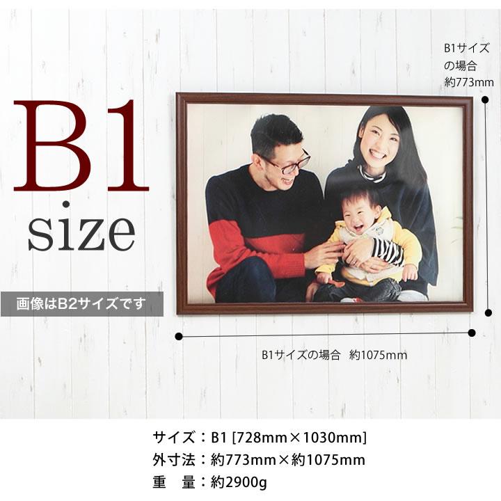 B1サイズ 728×1030mm 額縁 ポスターフレーム パネル やわらかい曲線の