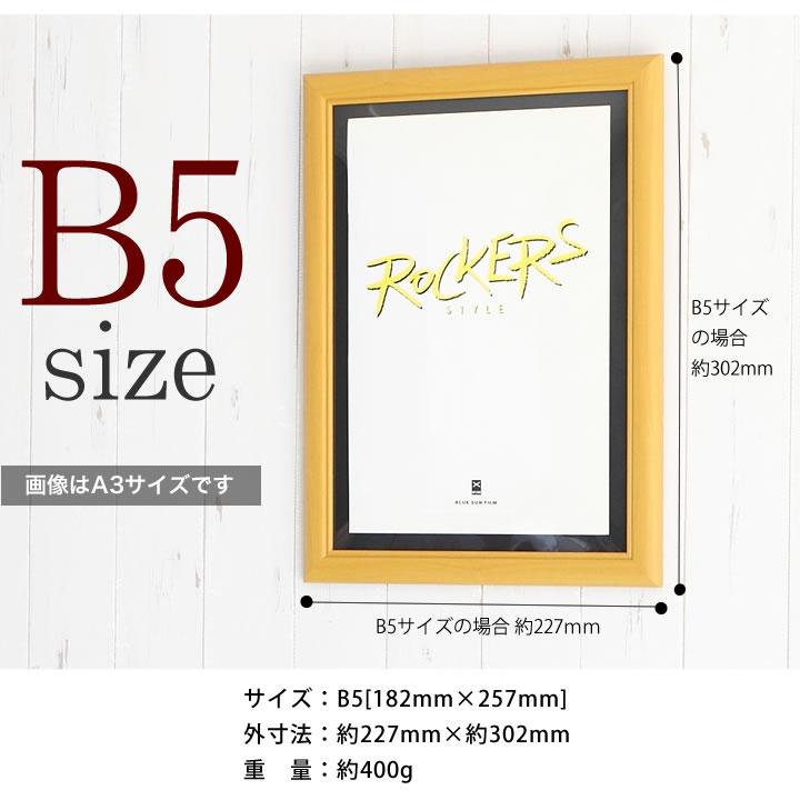 B5サイズ 182×257mm 額縁 ポスターフレーム パネル やわらかい曲線の