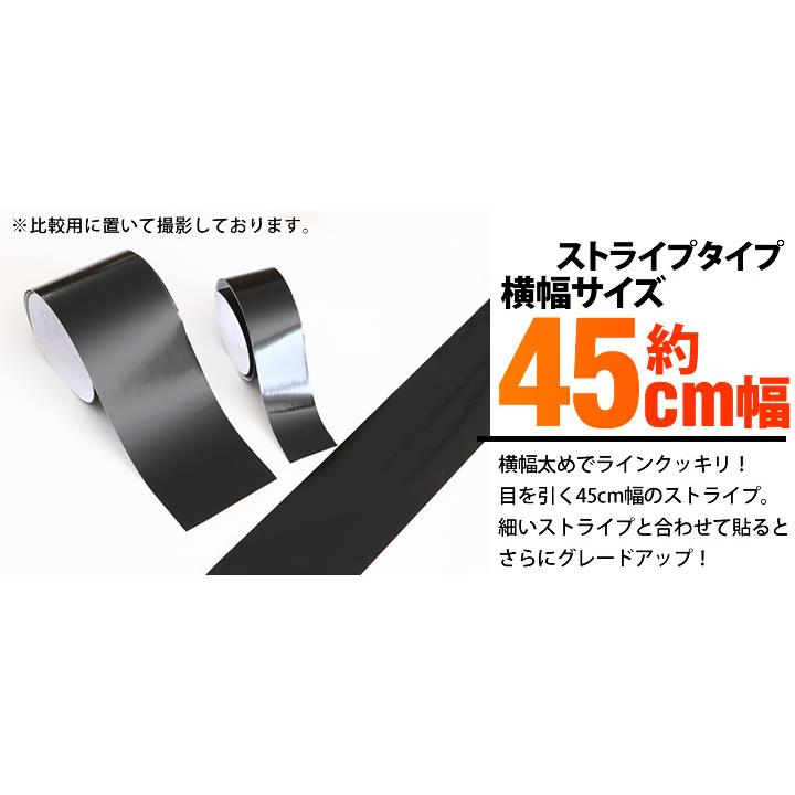 約45cm幅 ×2m 2メートル ストライプ ラインテープ カット済 