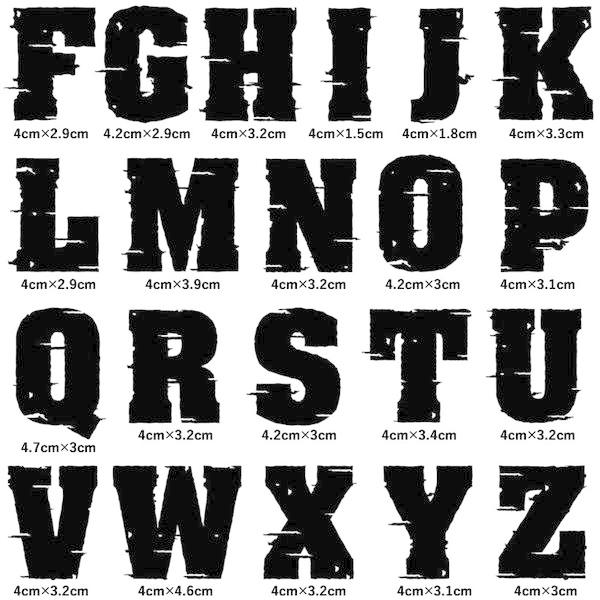 アルファベット ステッカー エンブレム SSサイズ alphabet シール 英語
