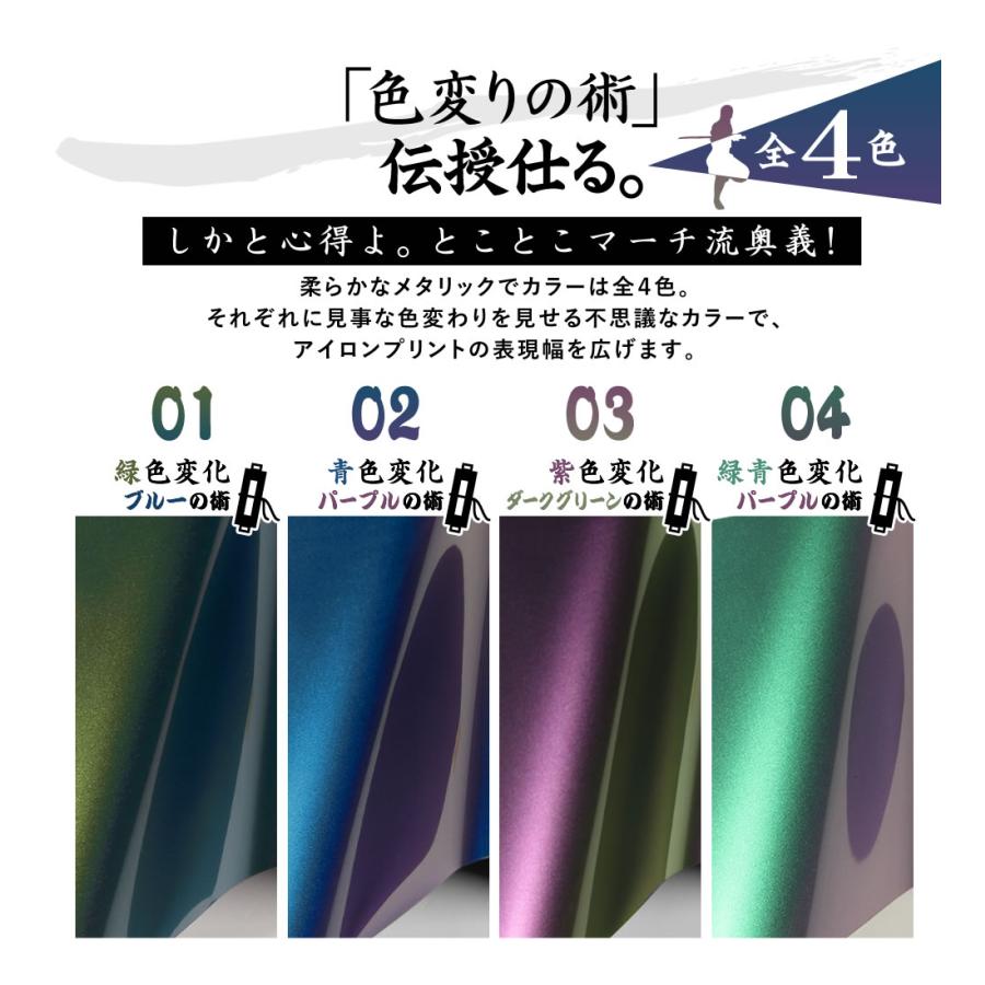   【完璧】 色変化アイロンシート 熱転写ラバーシート