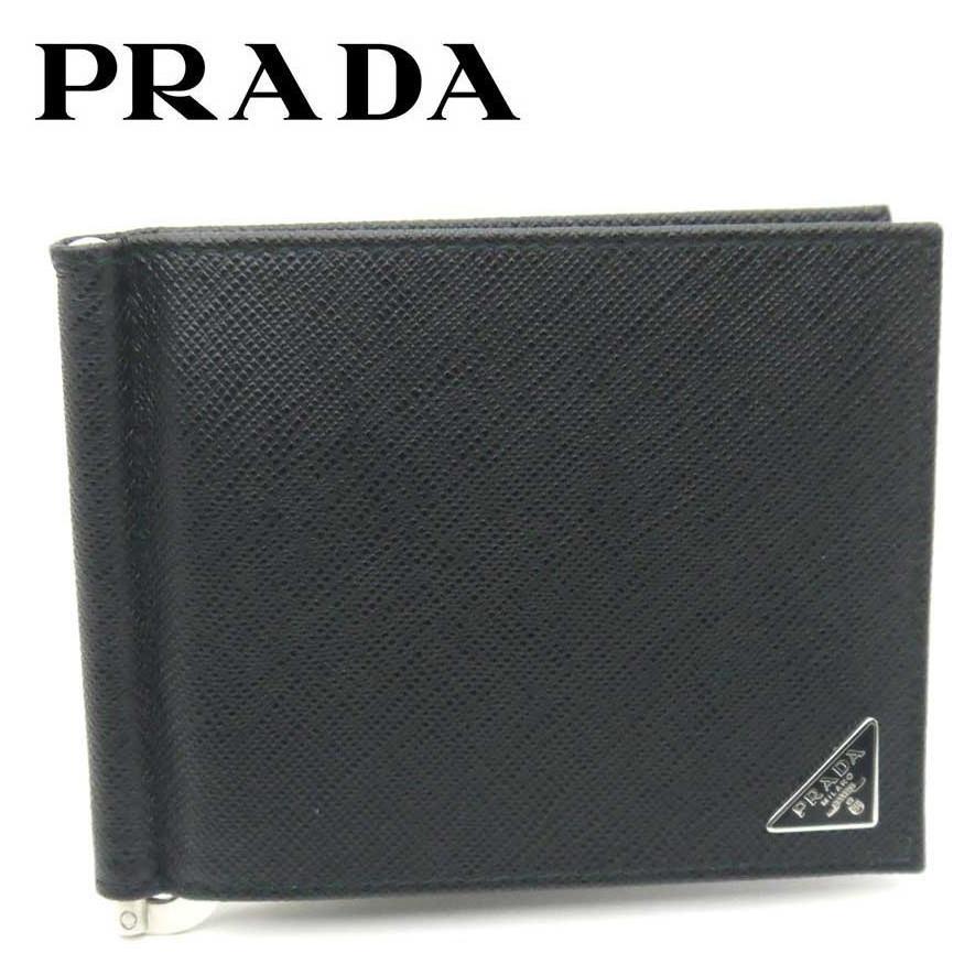新品　プラダ マネークリップ 2mn077 qhh f0002 PRADA（プラダ） マネークリップ財布 2MN077 QHH F0002 ブラック