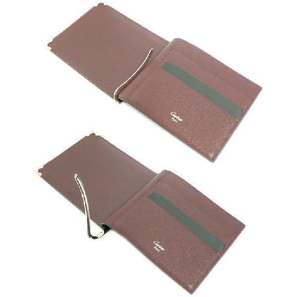 Cartier カルティエ 財布 マネークリップ ブラックxボルドー Cartier カルティエ 財布 マネークリップ ブラックxボルドー