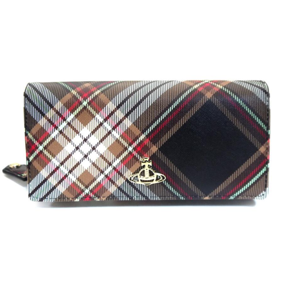 メンズ カラーブロック 二つ折り長財布 Vivienne Westwood