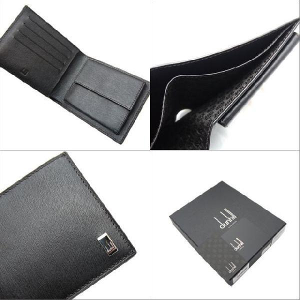 dunhill ダンヒル 財布 二つ折り小銭入れ付 ビターブラウン サイドカー 