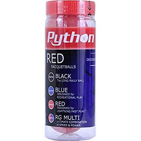 最新な (1) - Python 3 Ball Can Red Racquetballs (Lightning Fast ) ボール