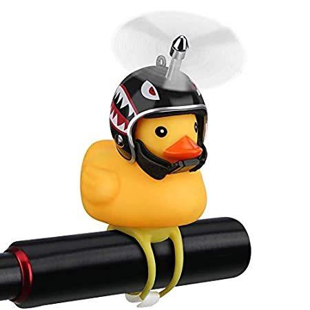 Nekrash Duck 自転車ベル ゴム製ダック自転車アクセサリー Ledライト付き かわいいプロペラハンドルバー 自転車ホーン 子供 大人 スポー オンラインショップ