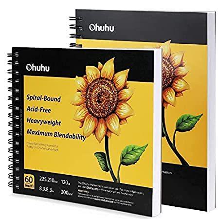 熱販売 Sketchbook, Art Pads Marker Ohuhu Mark Size+Ohuhu Square Portable 8.9"×8.3" その他画材、アート用品
