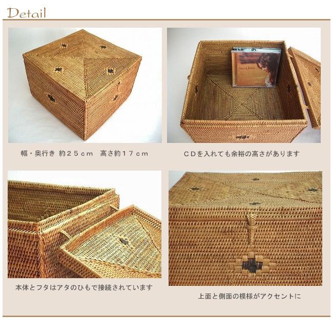 アタ製インテリアボックスL【幅25cm】 : トコアタ バリ - 通販 
