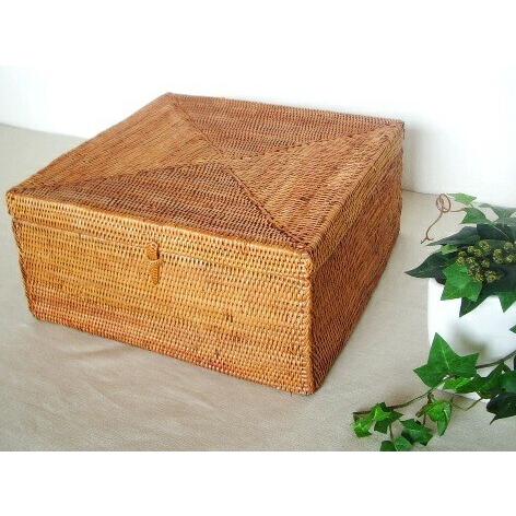 アタかご製 正方形ボックスL【縦横25cm×高さ12cm】 : トコアタ