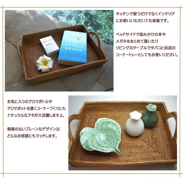 アタ製トレー長方形【幅30cm】 : トコアタ バリ - 通販 - Yahoo