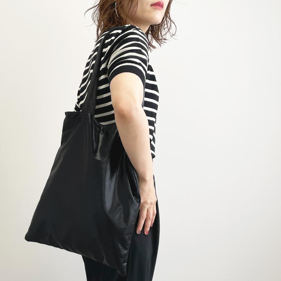 トートバッグ サブバッグ シルバー A4サイズ ラメ 鞄 肩掛け