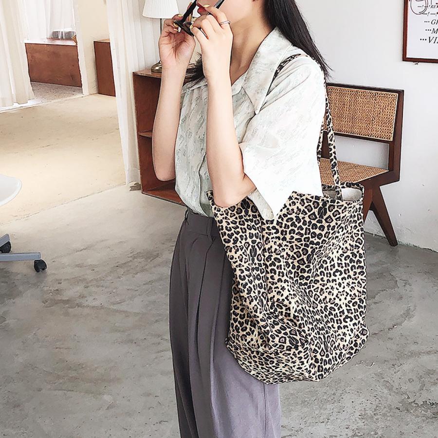トートバッグ 大きめ a4 レオパード柄 ヒョウ柄 レディース メンズ