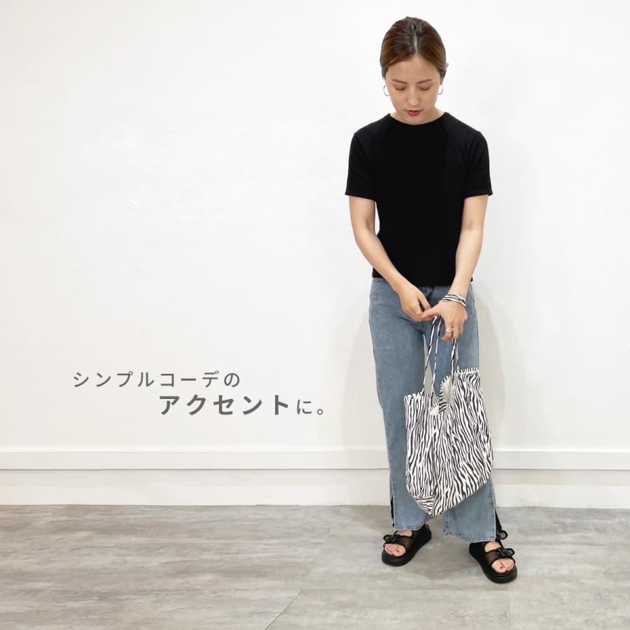 トートバッグ ゼブラ柄 大きめ エコバッグ 肩掛け a4 大容量 軽い 布