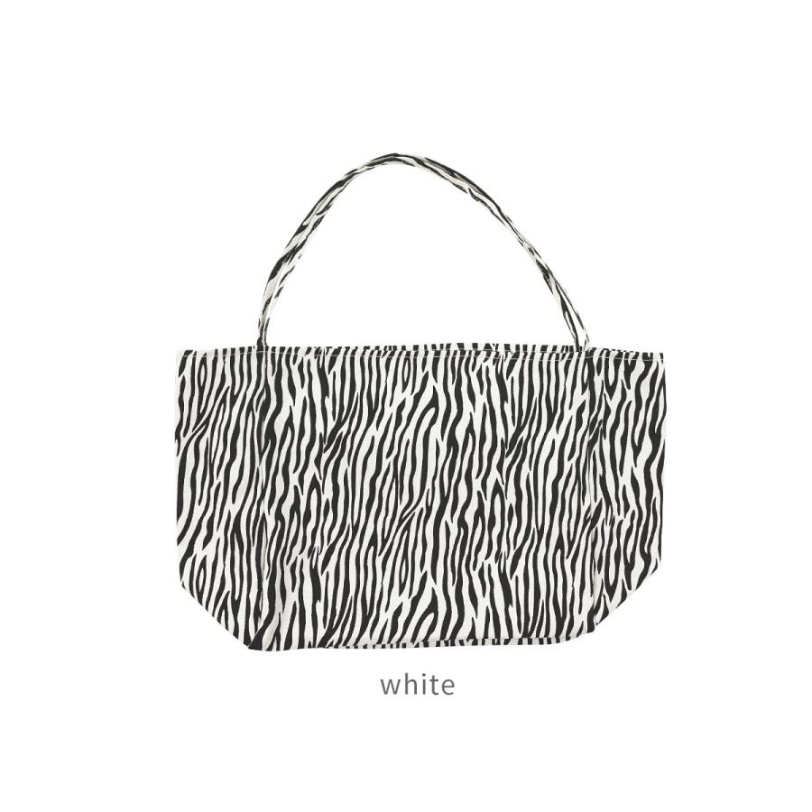 トートバッグ ゼブラ柄 大きめ エコバッグ 肩掛け a4 大容量 軽い 布