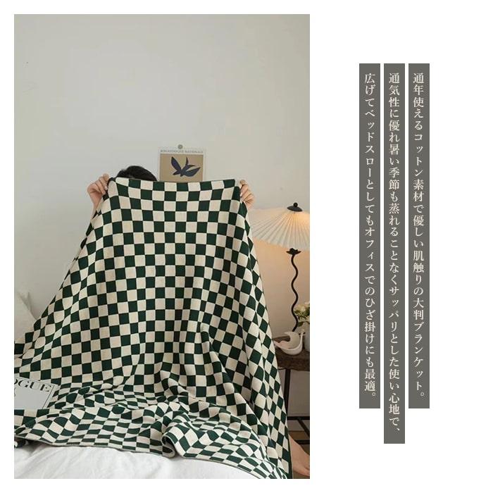プレゼント ブランケット 大判 ひざ掛け チェック柄 北欧