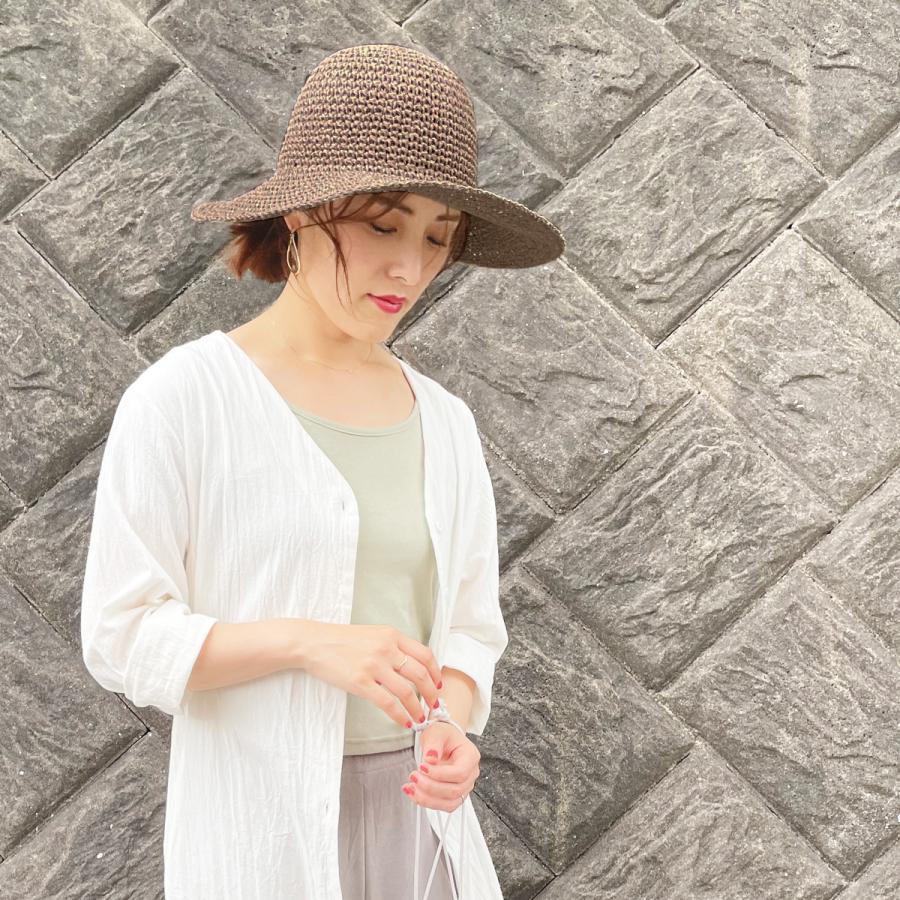 ストローハット 帽子 麦わら つば広 UV シンプル 夏 日焼け対策