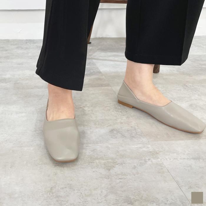 フラットシューズ レディース パンプス スクエア 春 夏 靴 2way