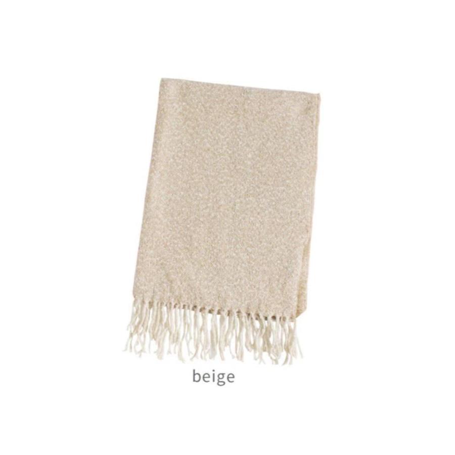 ストール 大判 厚手 冬 羽織る 防寒 ネップ織りショール モコモコ 無地