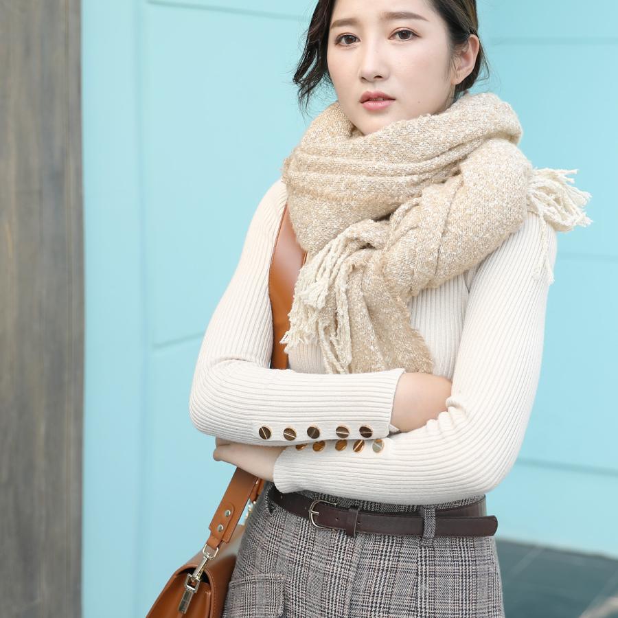 ストール 大判 厚手 冬 羽織る 防寒 ネップ織りショール モコモコ 無地