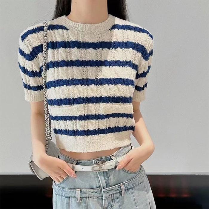 カットソー サマーニット Tシャツ 薄手 夏 メロウ メロー 可愛い