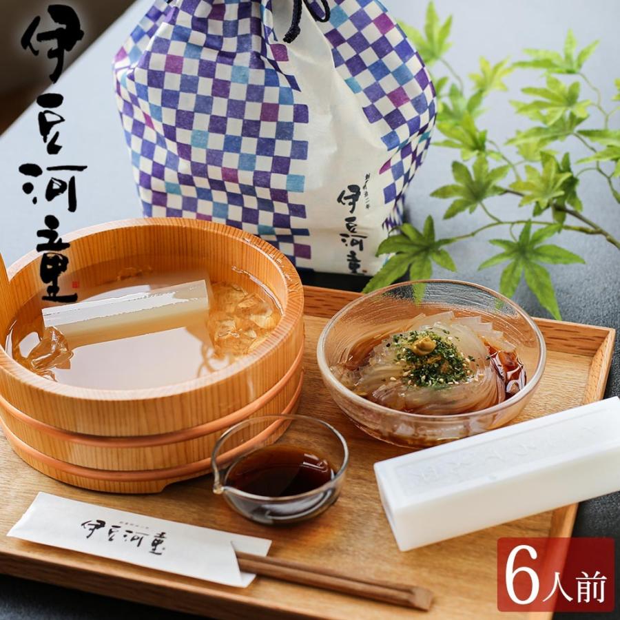 ギフト ところてん 6人前 セット プラスチック 突き棒付 巾着入り 柿田