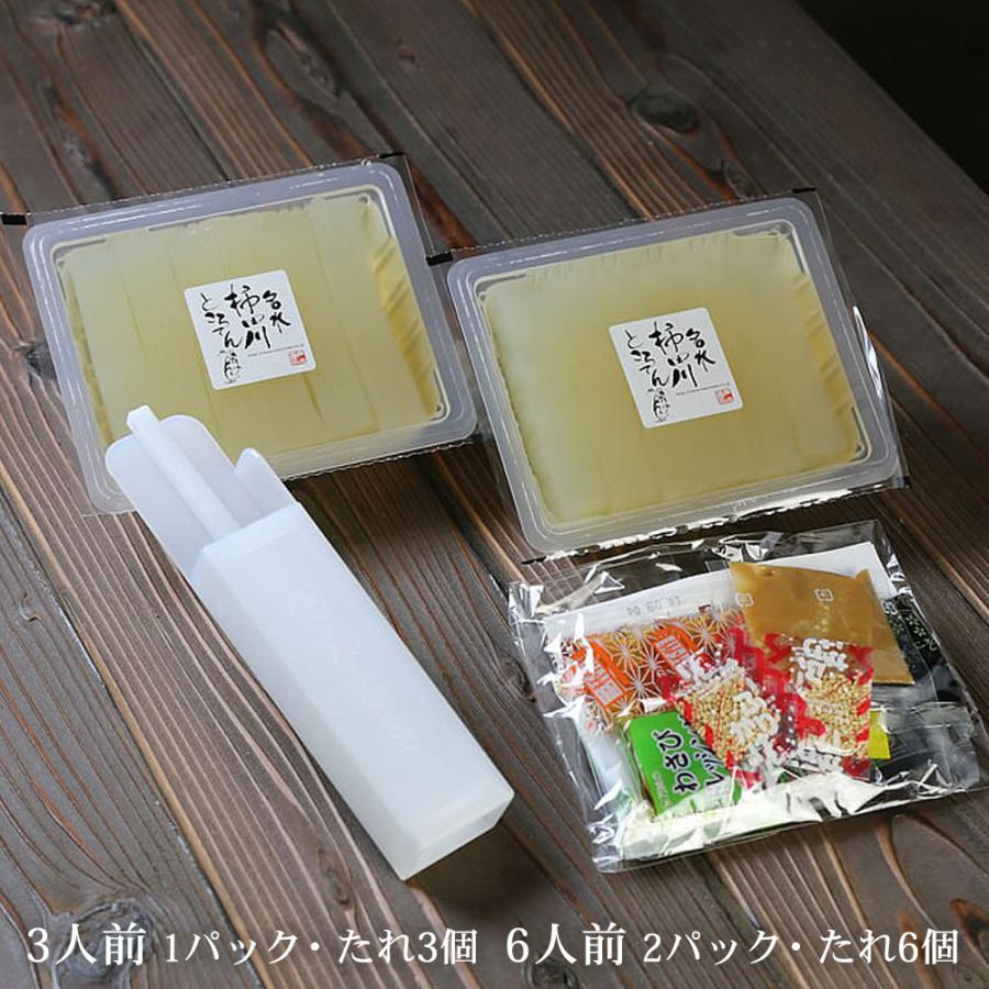 ギフト ところてん 6人前 セット プラスチック 突き棒付 巾着入り 柿田