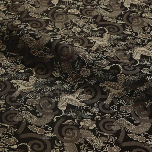 金襴生地 京都西陣織 龍虎 黒 10cm単位 切り売り 金襴布 金襴 和柄 生地 はぎれ 布 通販 和柄生地 よさこい Kinran Doubutsu116 都香庵 通販 Yahoo ショッピング