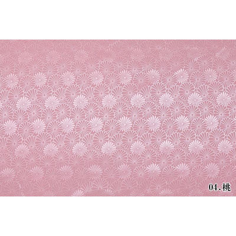 京 綸子 りんず 菊尽くし文 全6色 糊加工なし 50cm単位 切り売り 京 綸子 りんず 菊尽くし文 全6色 糊加工なし 50cm単位 切り売り