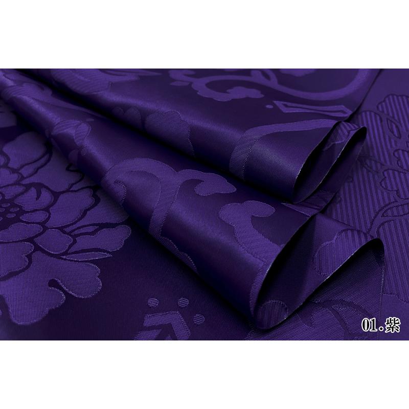 和柄 生地 エステル 綸子 りんず 唐草牡丹 (全5色) 50cm単位