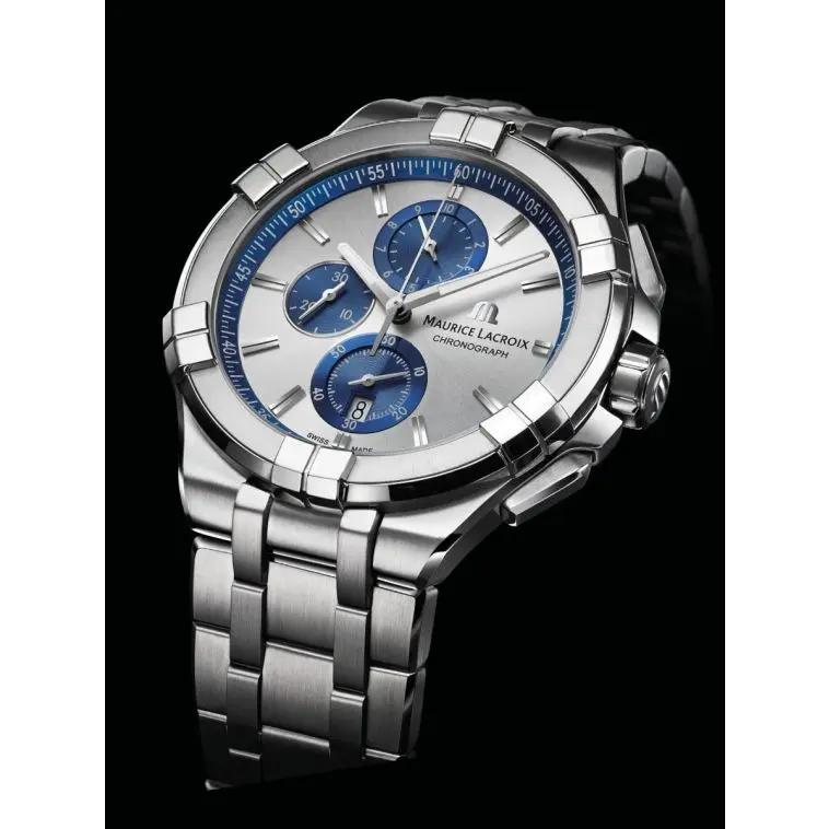 [正規販売店] 新品 モーリスラクロア AIKON AIKON Chronograph 44mm クオーツ式AI1018-SS002-131-1  定価￥172.700の画像