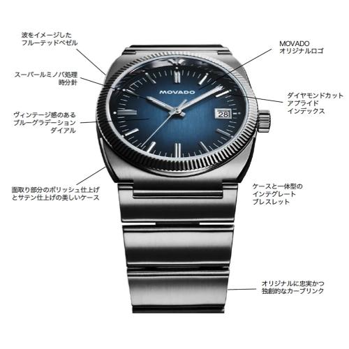 [正規販売店]   MOVADO（モバード）  MOVADO名作復刻版 小ぶりでレトロモダンなONDOPLAN（オンドプラン）3650215の画像