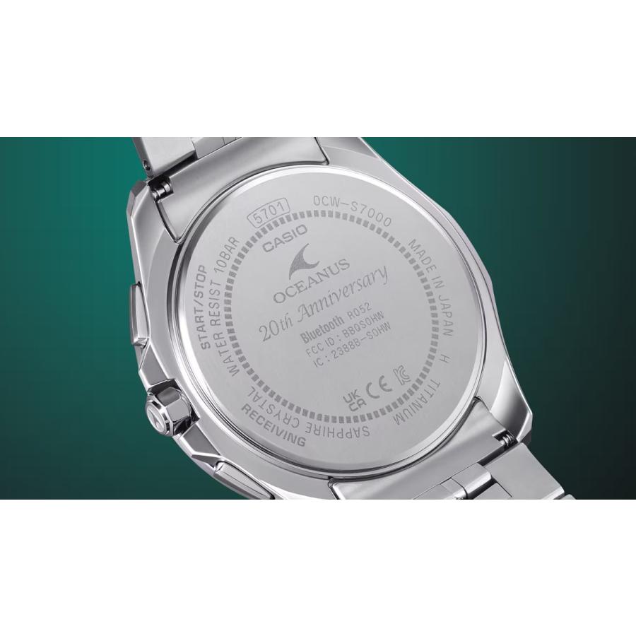 値下げ可能(3年保証付き)新品未使用OCEANUS 20th クロノグラフ切子