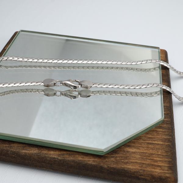 ネックレス スネーク スネークチェーン幅約3.2mm 50cm シルバー925