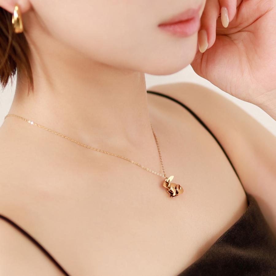 ネックレス レディース サージカルステンレス 金属アレルギー対応 兎