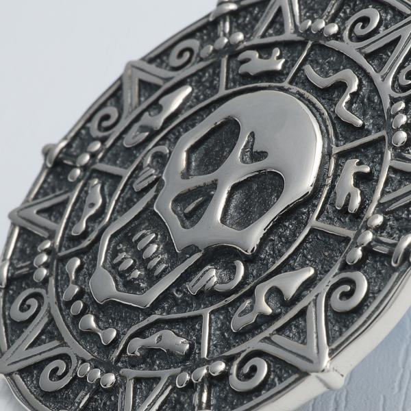 ネックレス スカル シルバーアクセサリー レア物 ドクロ デッドストック ネックレストップ ペンダントトップ 海賊 金貨 コイン スカル ドクロ